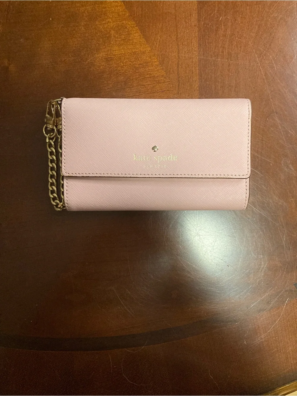 Kate Spade New York Cedar Street Tri-Fold Saffiano Leather Wallet/Wristlet NWOT